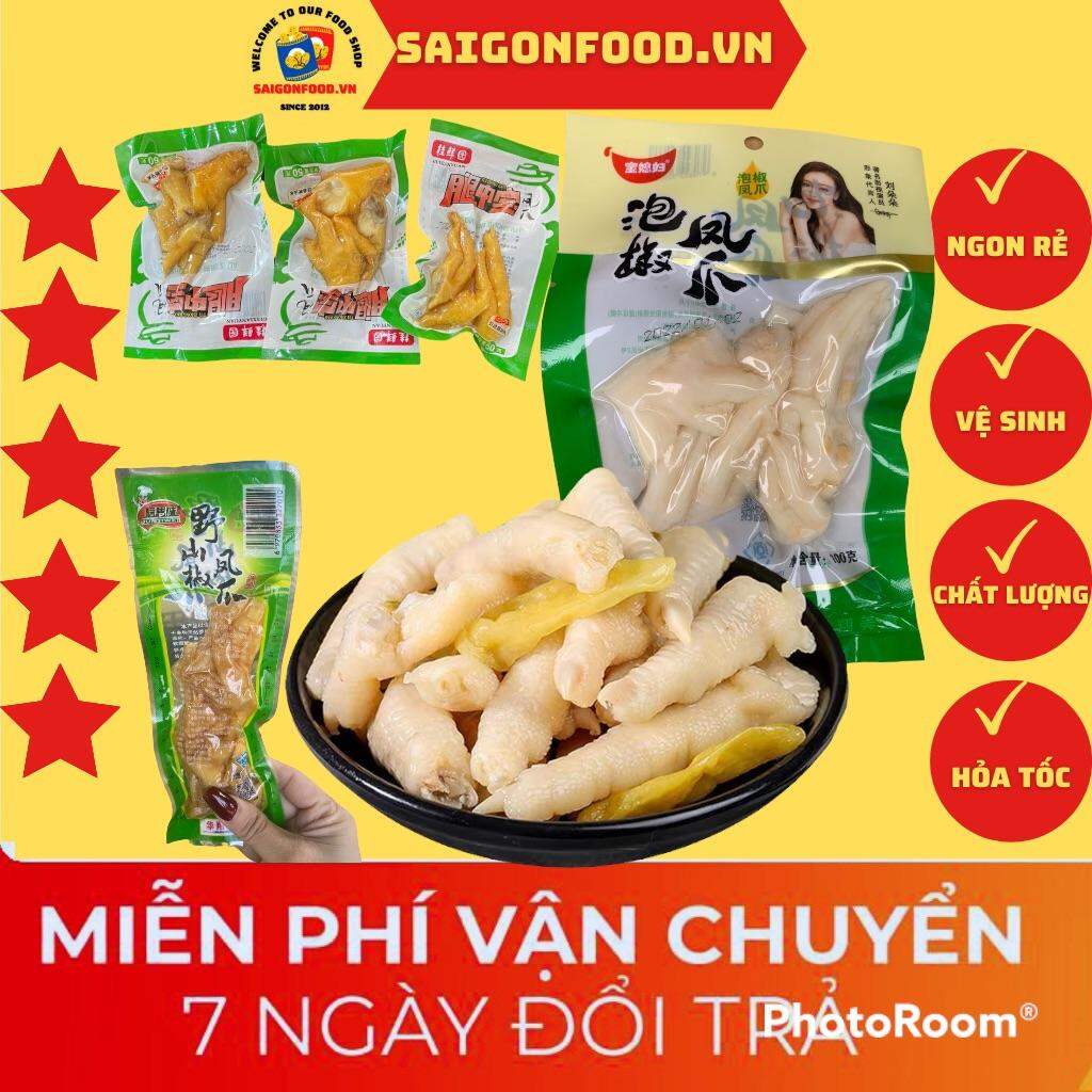 Chân Gà Cay Tứ Xuyên - Chân Gà Yuyu Ớt Cay - Chân Gà Xì Dầu/Rút Xương Trung Quốc - Thơm Ngon Giòn Tan