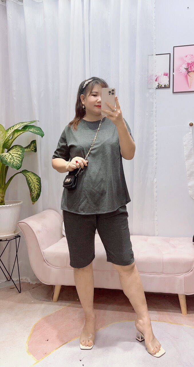 SÉT NGỐ XẺ LƯNG CHẤT THUN GÂN BigSiZe Nữ 68-95kg