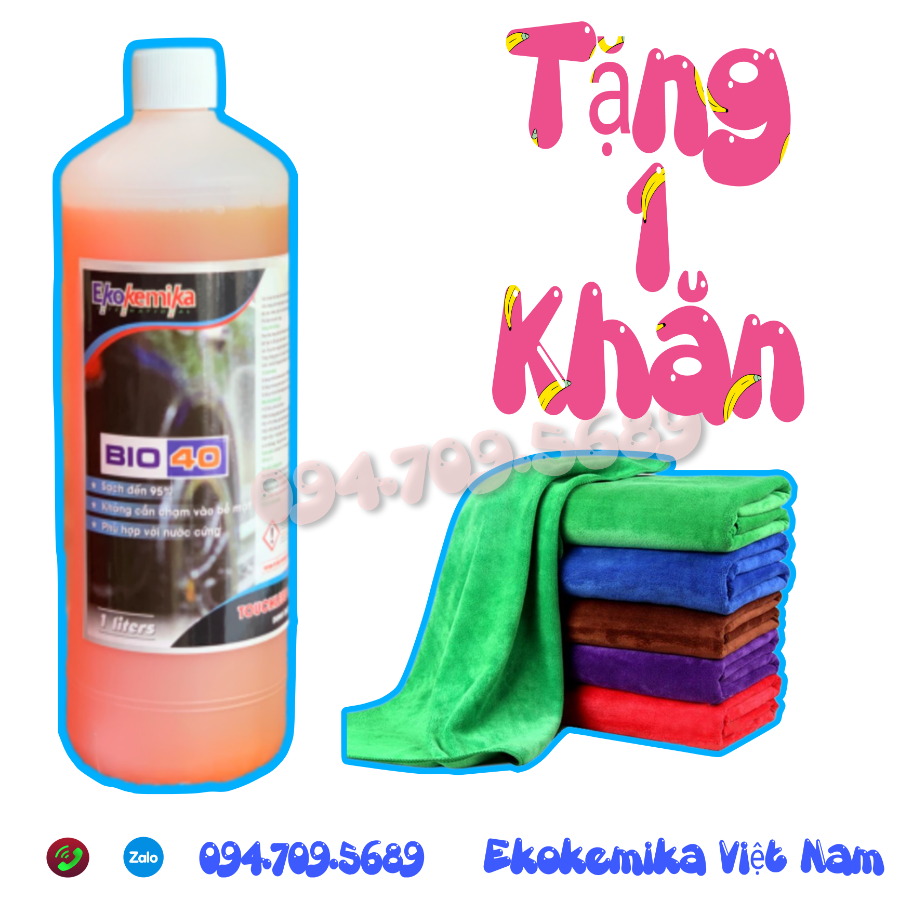 DUNG DỊCH RỬA XE KHÔNG CHẠM BIO EKOKEMIKA 40 - 1L