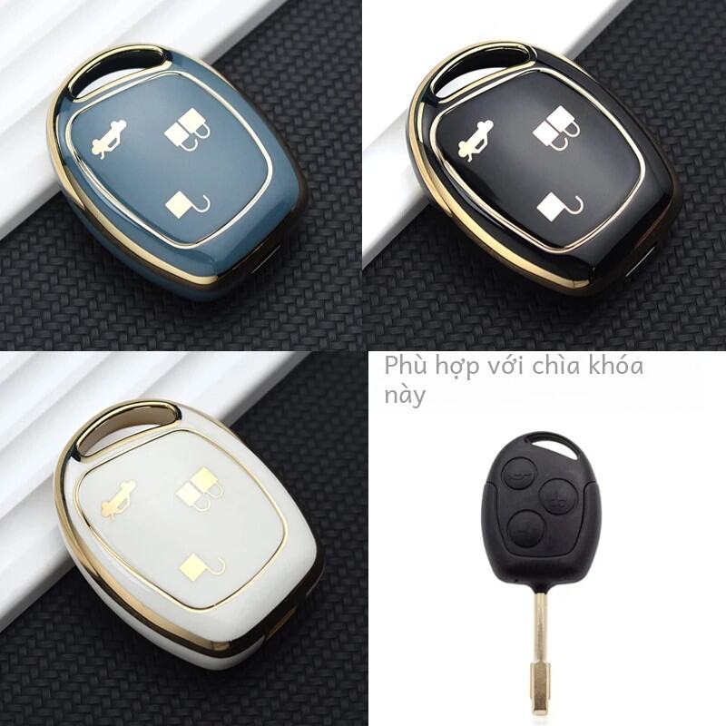 Tpu Từ Xa Vỏ Chìa Khóa Có 3 Nút Dành Cho Xe Ford Mondeo Fusion Tập Trung Fiesta Galaxy C-max S-max Key Fob Ốp Lưng Bảo Vệ Móc Khóa