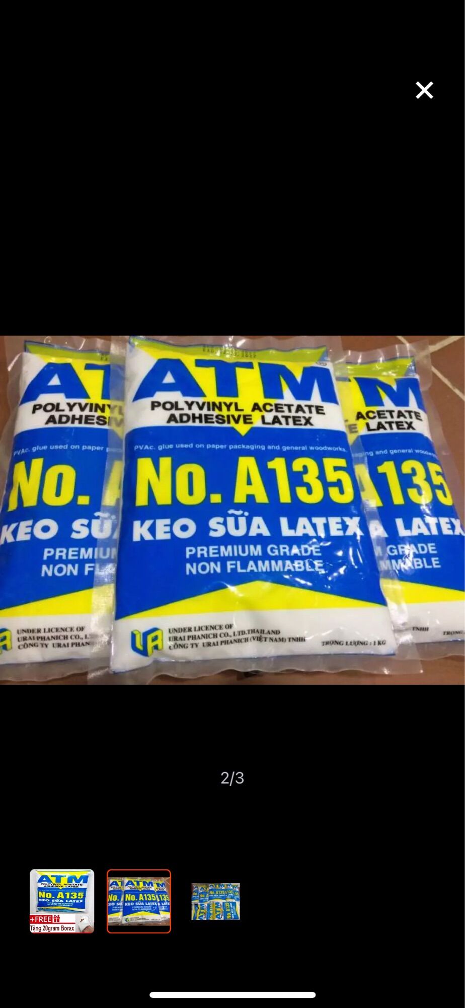 [HCM]KEO SỮA LATEX  ATM No.A135. Keo Dán  / 1kg