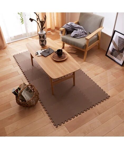 Thảm xốp màu nâu và kem 60×60×1cm