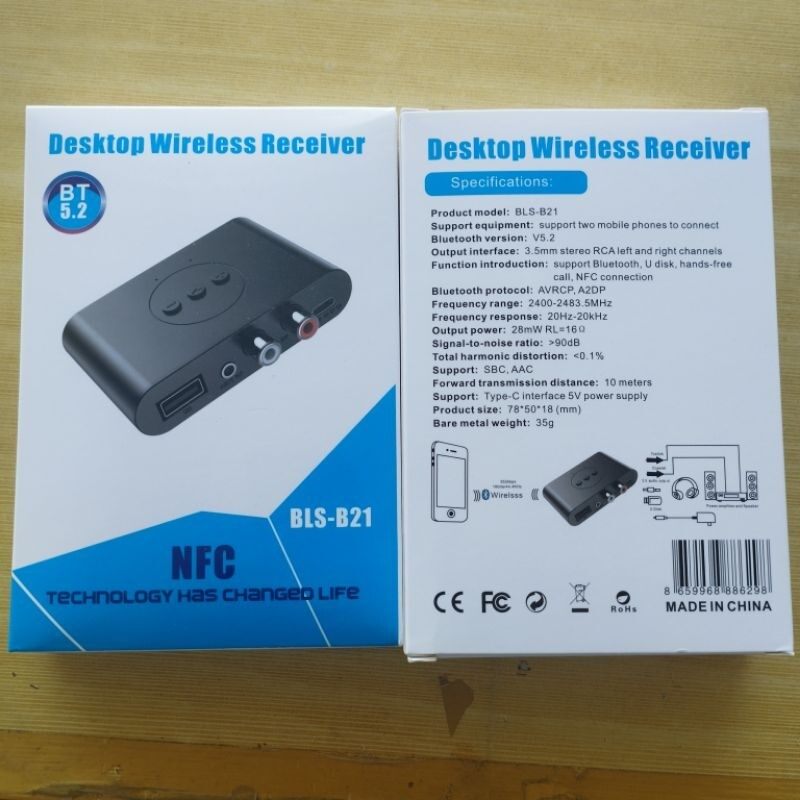 Thiết Bị Thu Bluetooth B21 Tích Hợp NFC Cho Loa Và Amply Hỗ Trợ Cổng 3.5mm, AV, USB