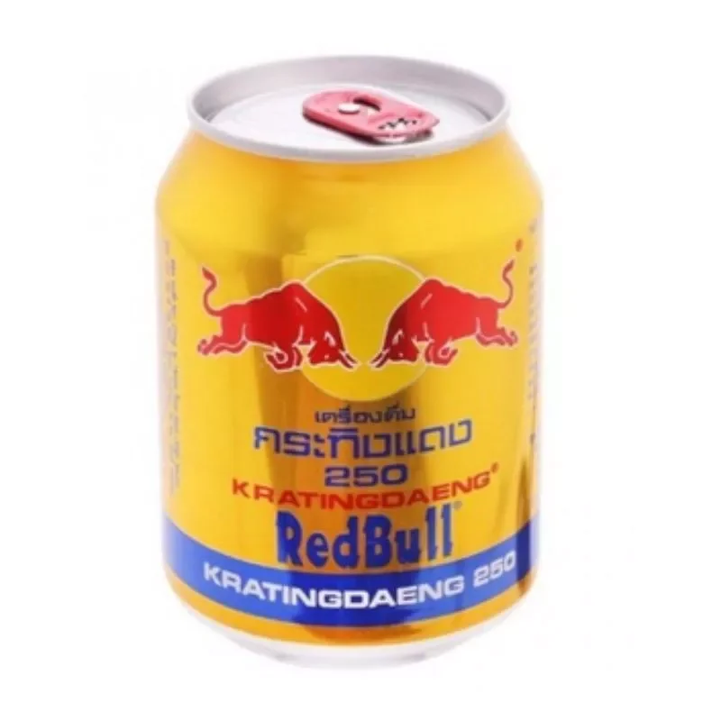 Một lon nước tăng lực redbull bò húc 250ml