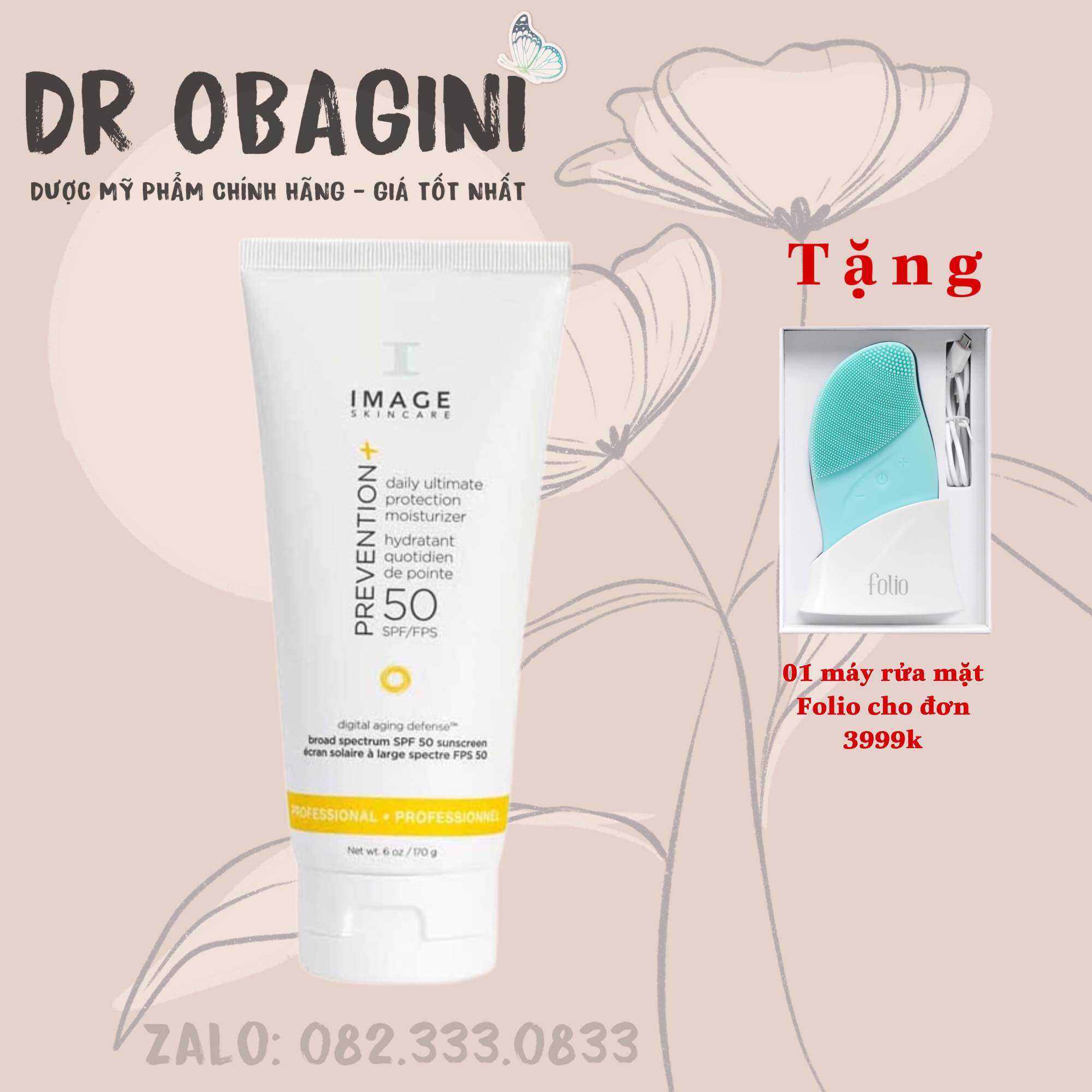 (IMAGE SPF50) [170gr] KEM CHỐNG NẮNG CHO DA HỖN HƠP IMAGE PREVENTION SPF 50 170GR