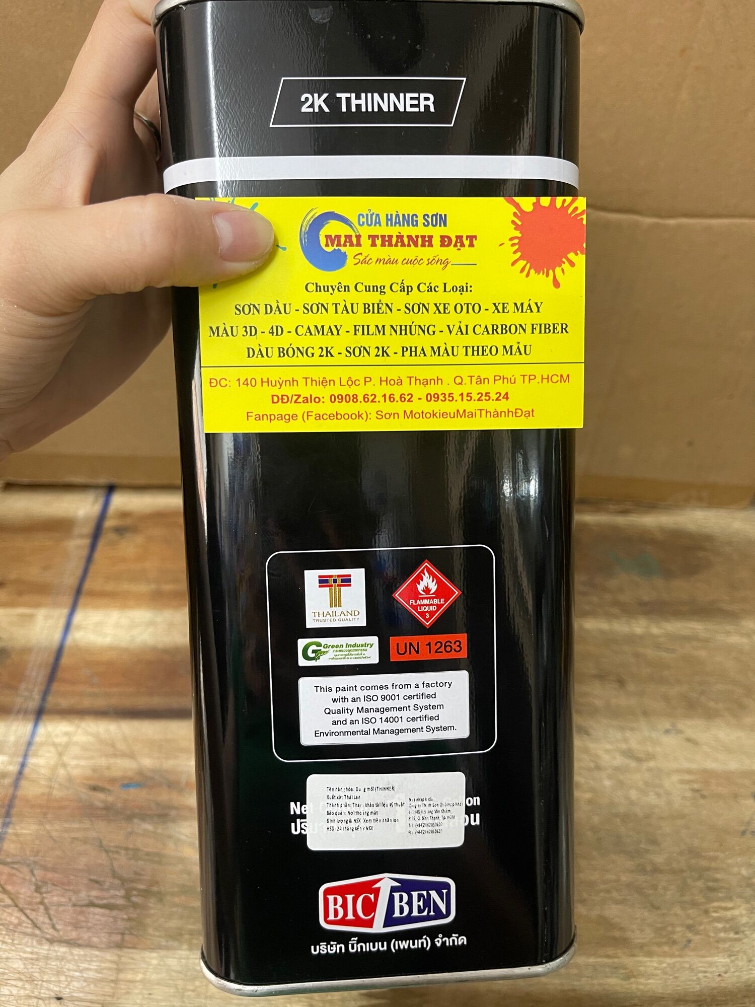Thinner 2K Fast 86-116L Bigben. Bình 4Lít