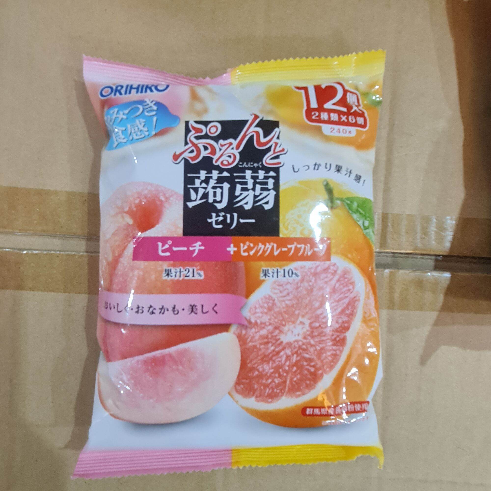 Thạch trái cây Orihiro Nhật mix 2 vị 240gr