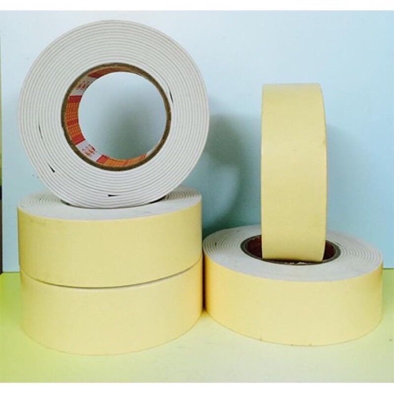 Băng dính xốp 2 mặt màu vàng(1,5cm ,2cm,5cm)