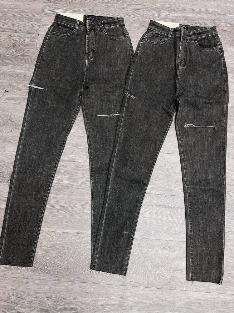 🎈JEANS DÀI LƯNG CAO CO GIÃN RÁCH BẸ PT