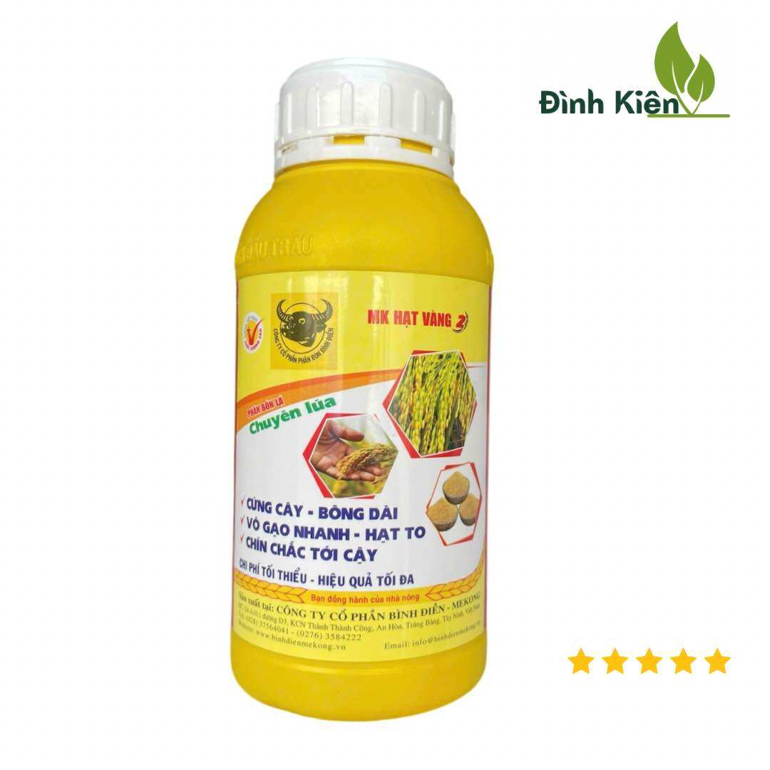 Dau Trau Mk Gold Seed Fertilizer 2 (500ml). Rice Is Not Empty, but Is Hard and Ripe to the Point of Being Brittle.