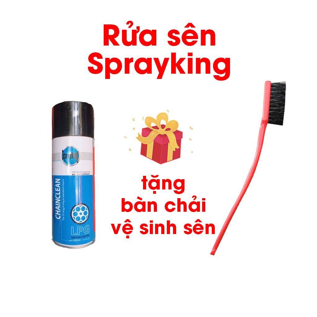 Rửa sên sprayking chai 400ml + Bàn chải chà sên
