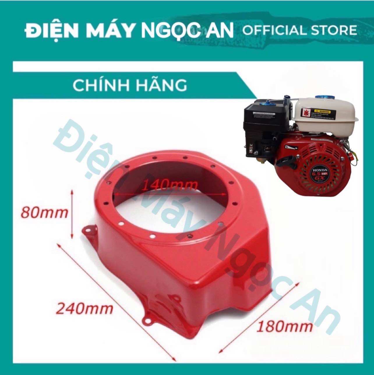 Áo gió mặt nạ nổ máy xăng 5.5hp, 6.5hp, 7.5hp ,gx160, gx200, 168