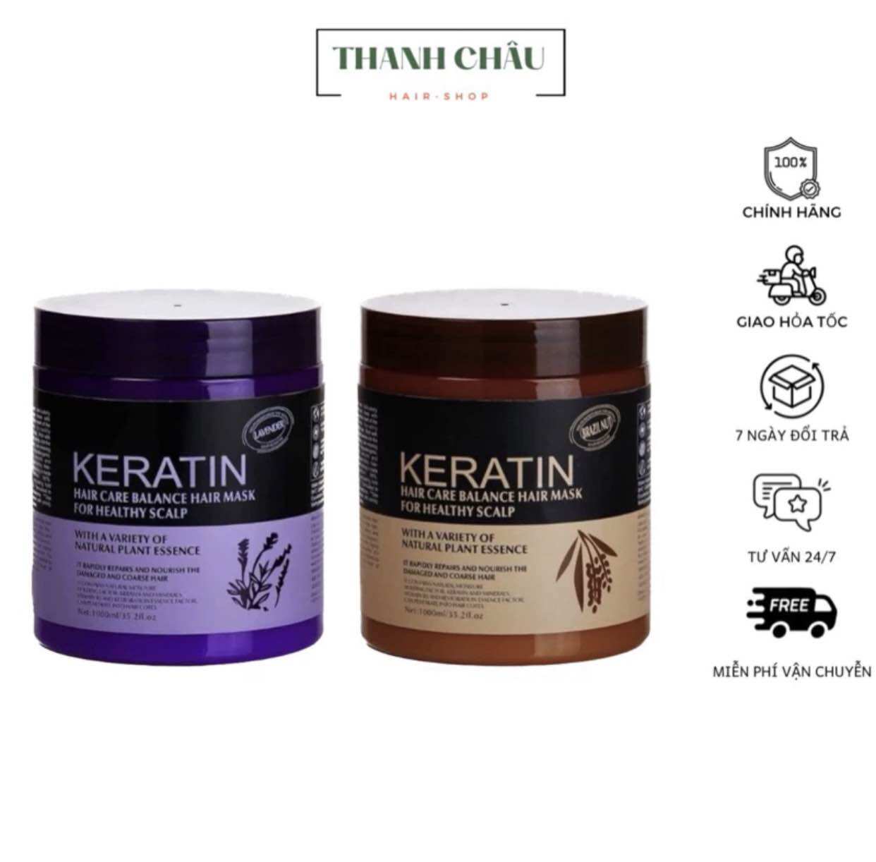 Hấp dầu tóc phục hồi keratin 1000ml