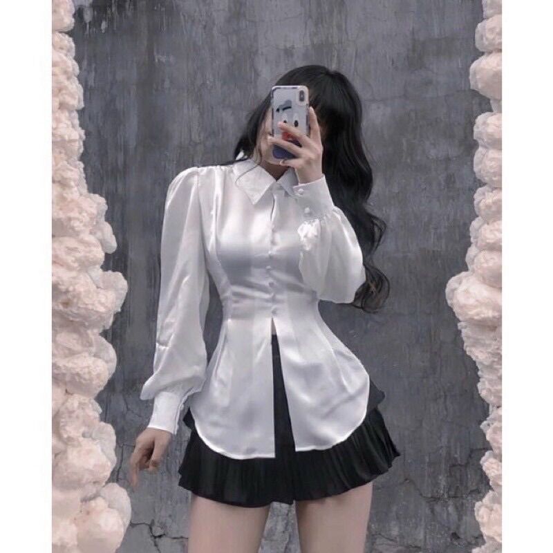 (SHOP BIGSIZE nữ 50kg đến 90kg) ÁO SƠ MI NƠ LƯNG