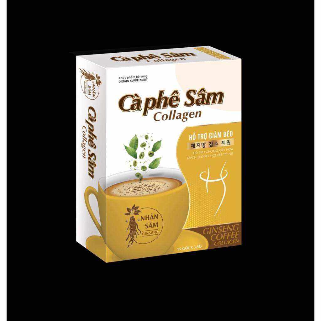 Giảm cân cà phê sâm Collagen ngăn tái béo thon gọn cơ thể , đẹp da...