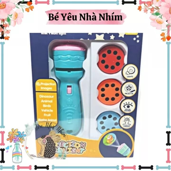 Đèn chiếu 48 hình cho bé có kèm pin vừa chơi vừa học khám phá thế giới xung quanh , đồ chơi thông minh cho bé