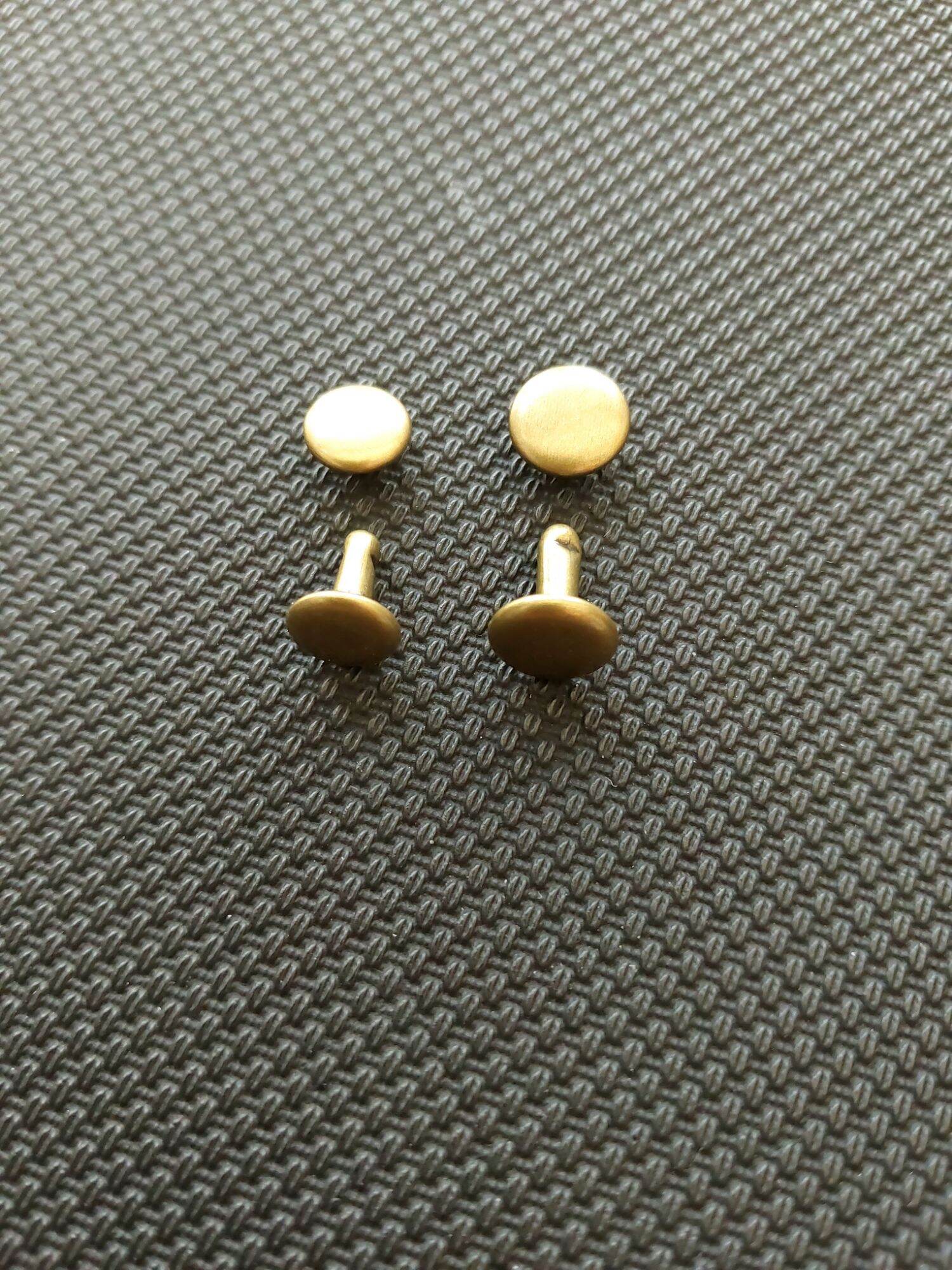 [10 Sets] 2-Sided Copper Buttons, 8mm, 9mm, 2 Pieces