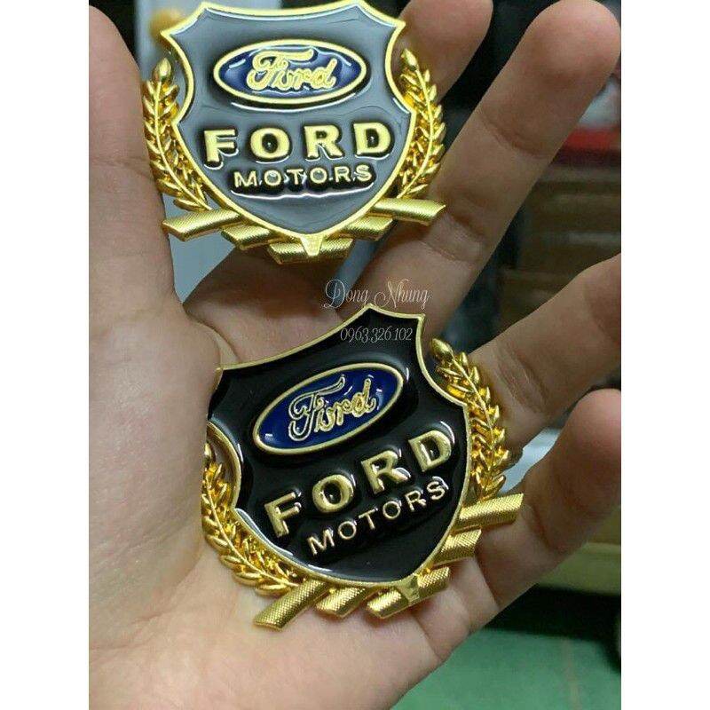 1 logo bông lúa chất liệu hợp kim đồng hãng xe FORD