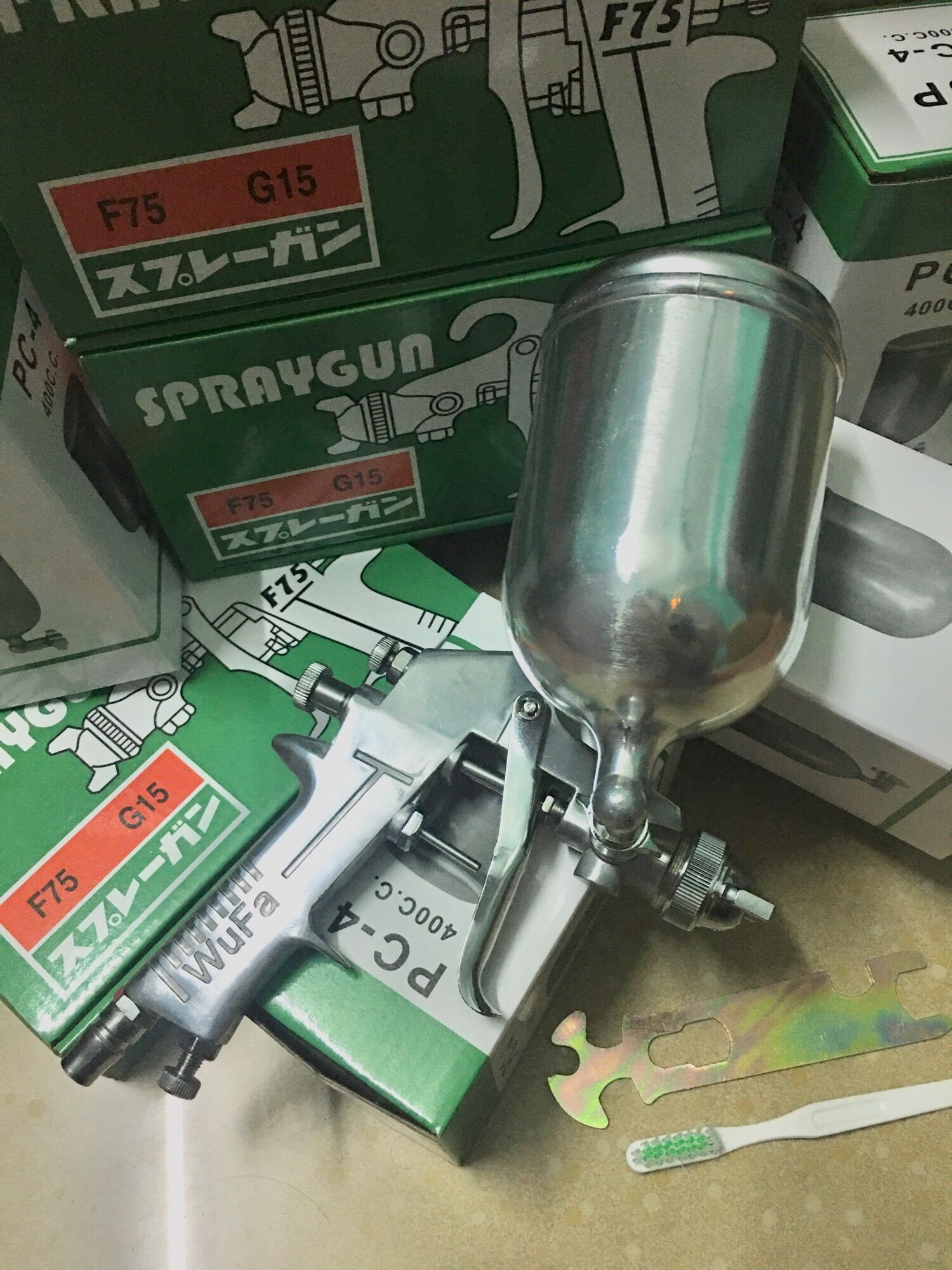 Phun sơn hơi F75 WUFA béc 1.3mm