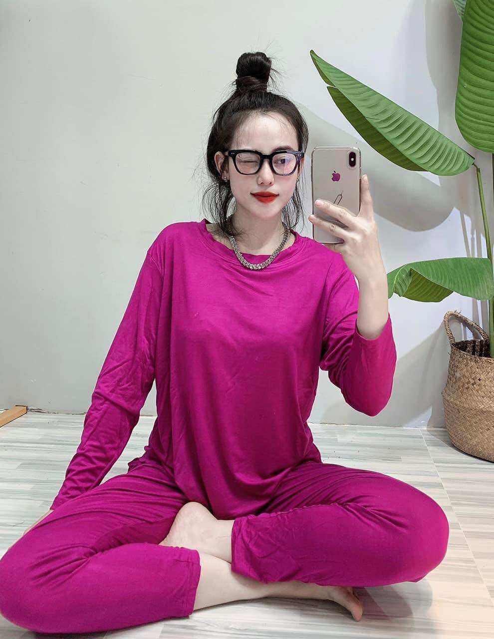 Bộ Ủ Kem Thun Lạnh Quần Ôm có size 40-65kg