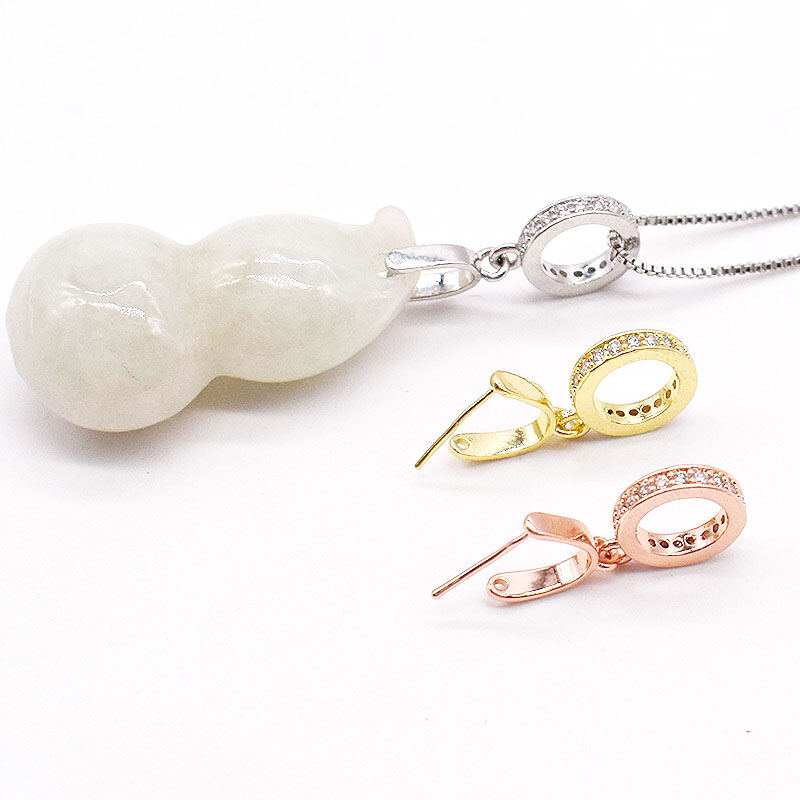 Mặt Dây Chuyền Kim Dài Mạ Bạc 925 Móc Cài Hợp Kim Thả Ngọc Nhúng Pha Lê/hạt Giống Mạ Vàng Móc Cài Phụ Kiện Trang Sức Thời Trang