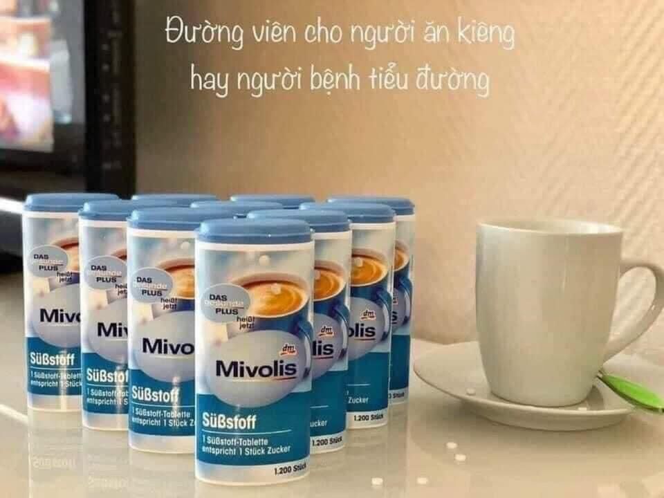 Hàng đức 100%) đường ăn kiêng mivolis -1200 viên