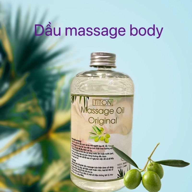 Dầu massage body 500ml không mùi cực trơn mềm