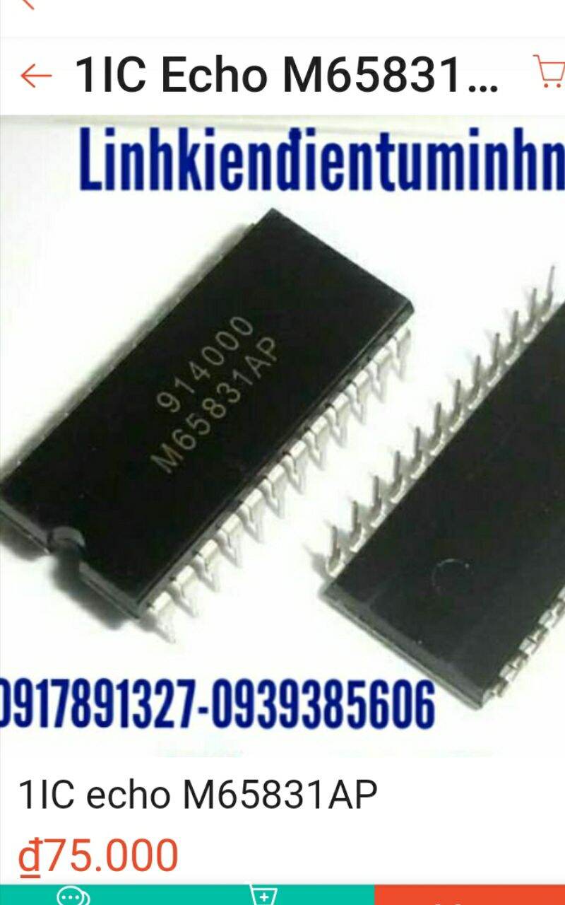 1 CHIẾC IC ECHO M65831AP CHÂN CẮM