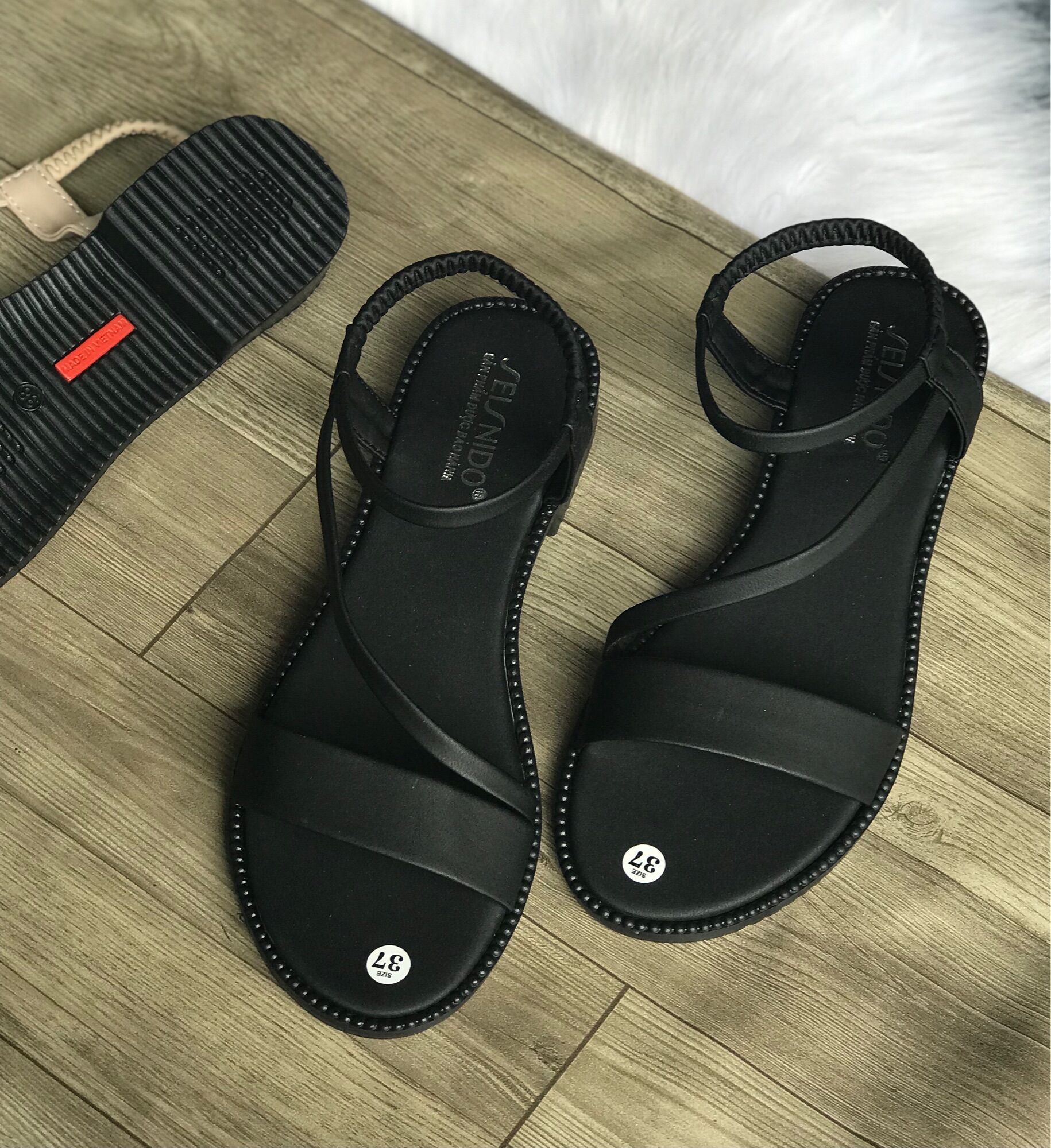 DÉP XĂNG ĐAN NỮ, SANDAL ĐẾ 3 PHÂN DA MỀM ĐI CHƠI ĐI HỌC