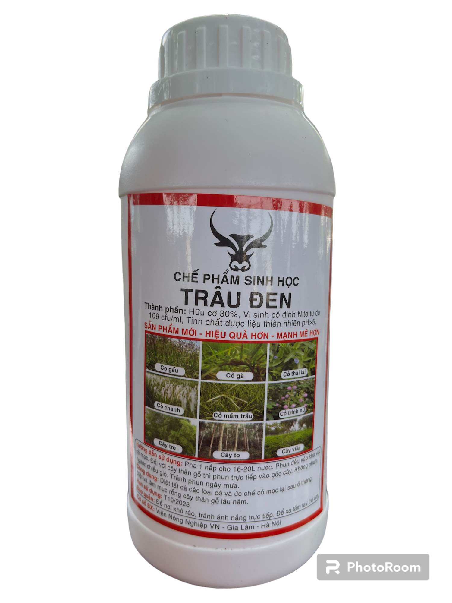 Thuốc diệt cỏ sinh học TRÂU ĐEN. Chuyên gia đốn ngã cây thân gỗ. Chai 500ml pha được 5 bình 25 lít