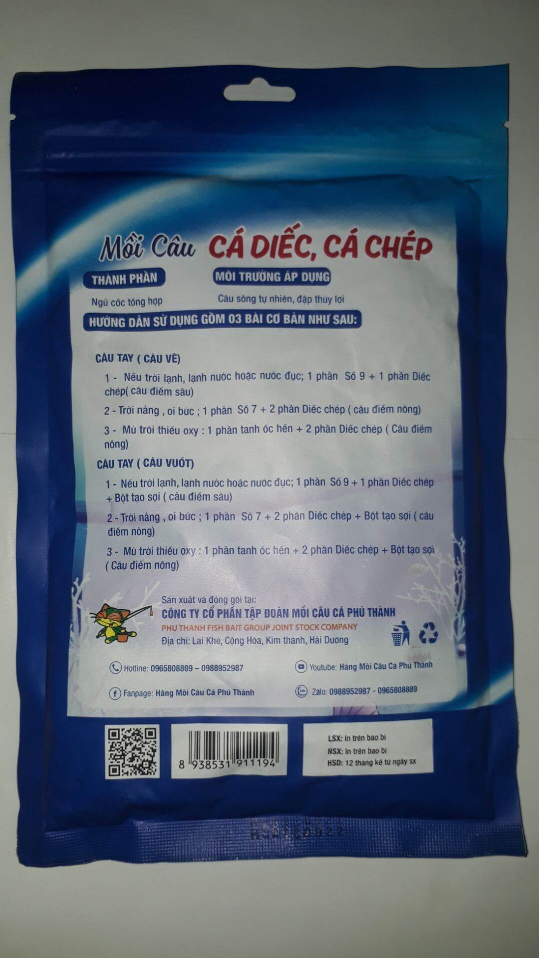 Mồi Câu Cá Diếc, Cá Chép _hãng Mồi Câu Cá Phú Thành