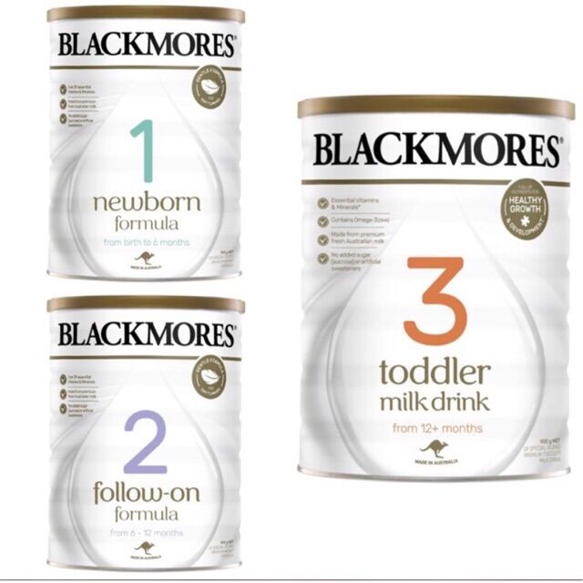 Sữa blackmore đủ số 1,2,3 úc