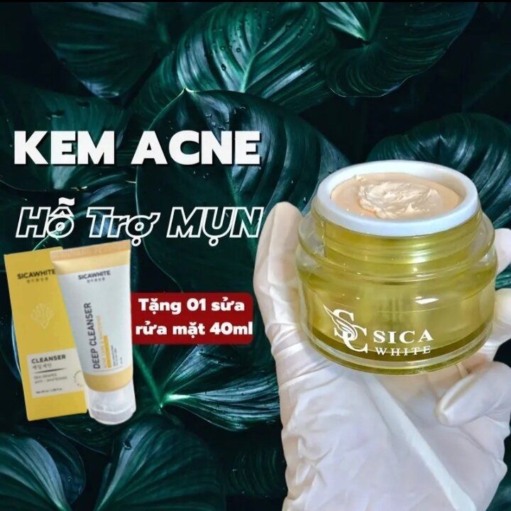Face mụn acne 25gram kem mụn sica white, face mụn acne sica white, kem ngừa mụn cao cấp sica.