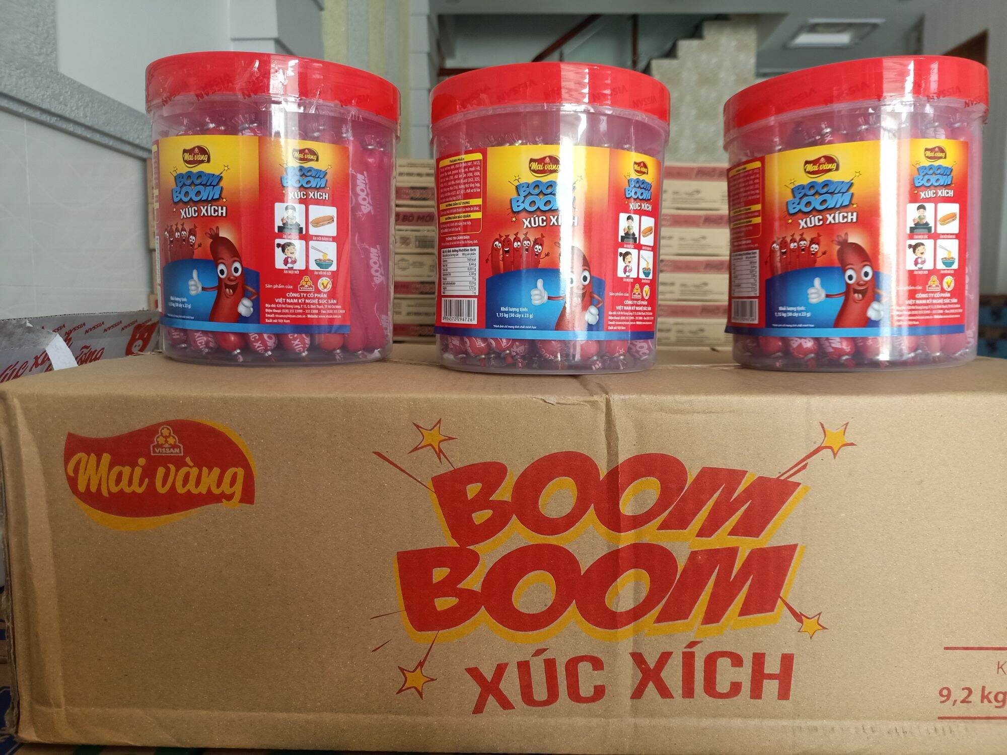 Hủ xúc xích vissan boom boom 50 cây