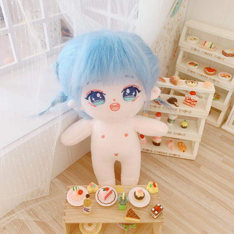 Búp bê bông búp bê trần truồng búp bê minh tinh lông xù 20cm búp bê nữ tóc dài 20cm nam đồ chơi bằng bông