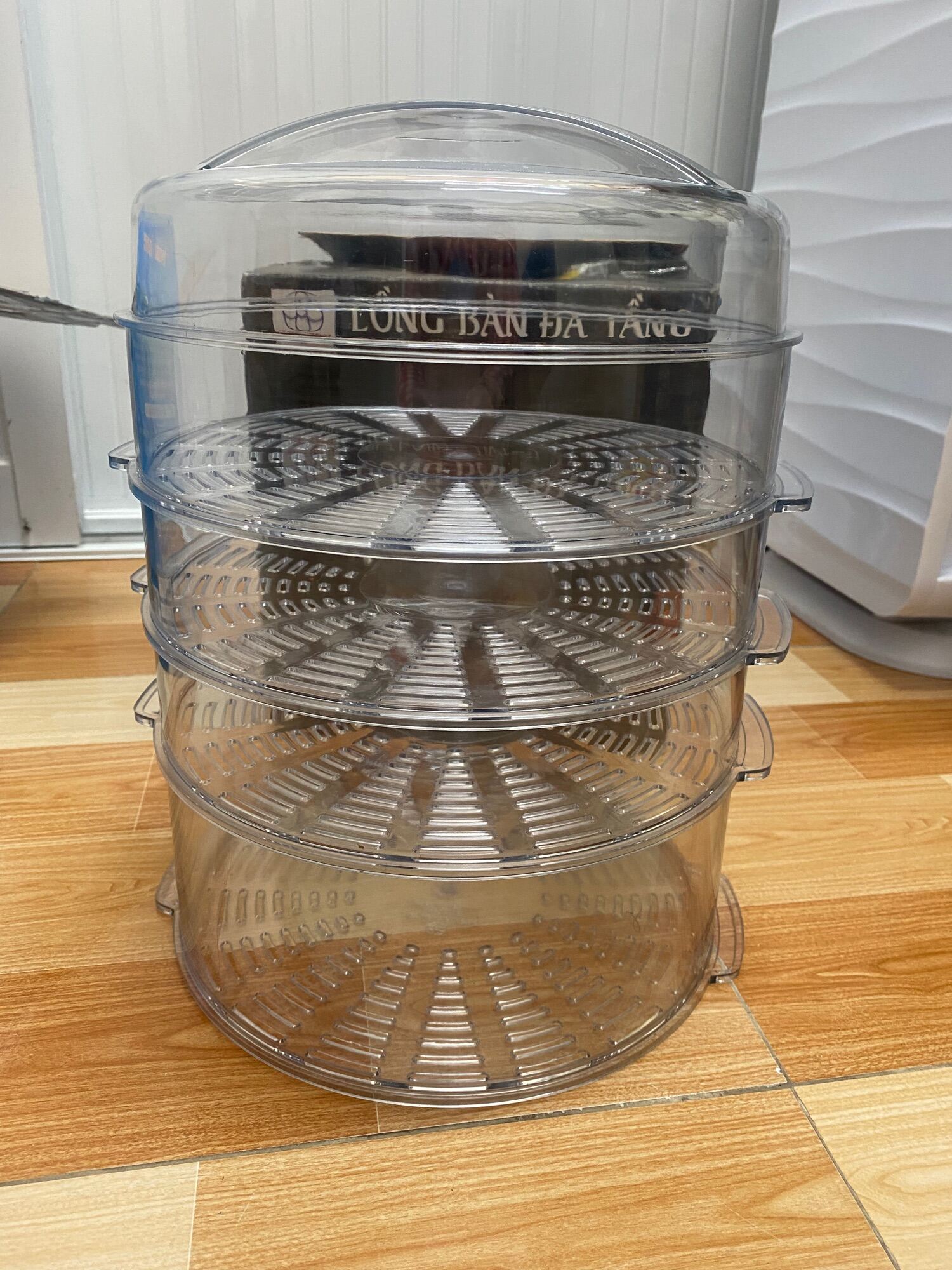 Khay đậy thức ăn 4 tầng