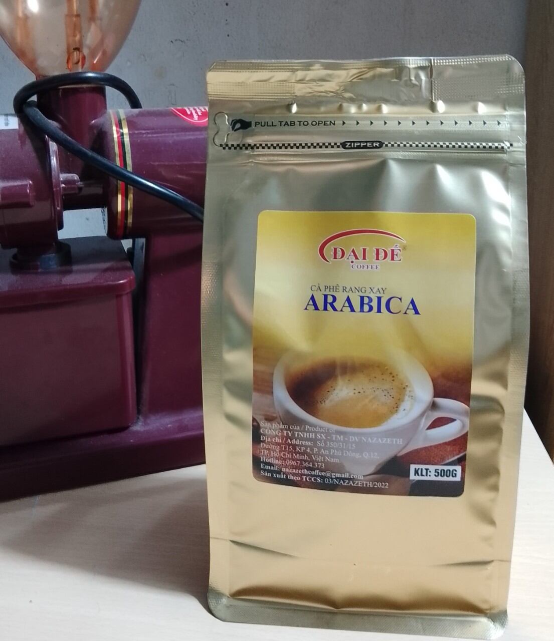 Cà phê Moka Cầu Đất gói 500g