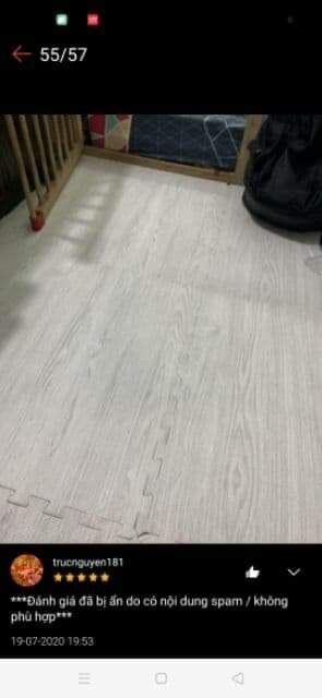 Thảm xốp lót sàn vân gỗ 60×60×1cm