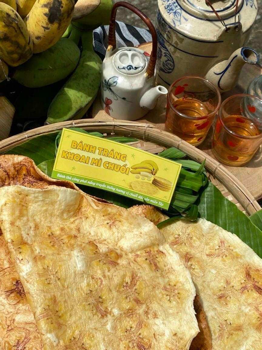 Bánh tráng khoai mì chuối  (10bánh)