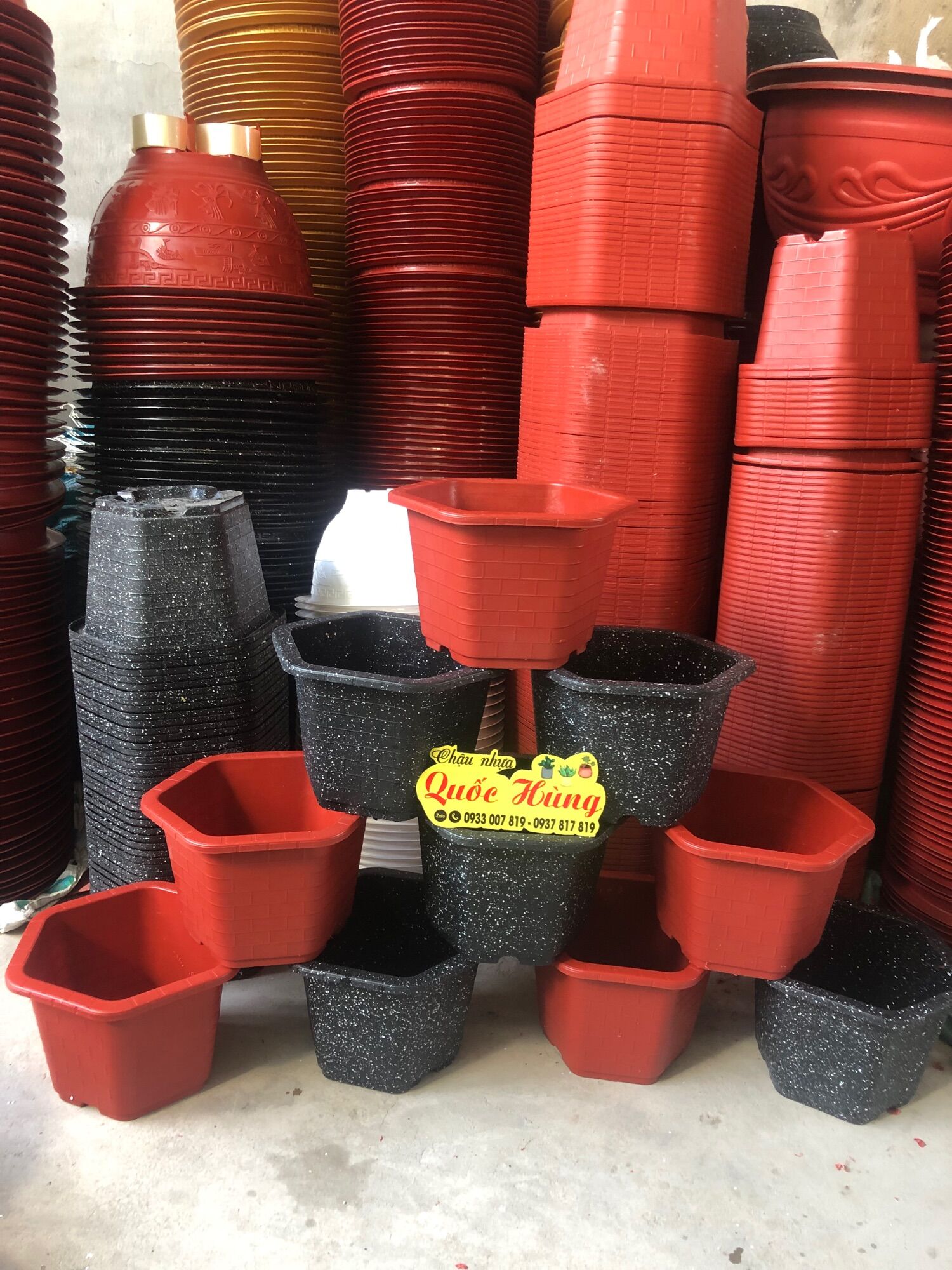 Combo 10 chậu FA380 Đen