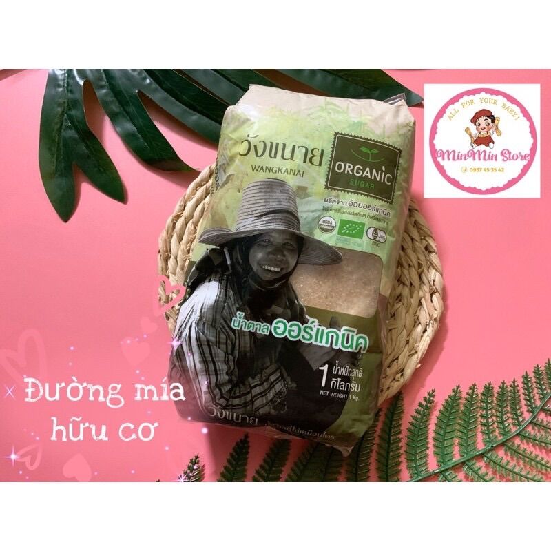 Đường mía hữu cơ thái wangkanai 1kg