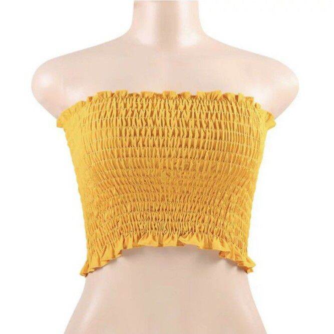 🎀 áo ống nhún thun fom croptop