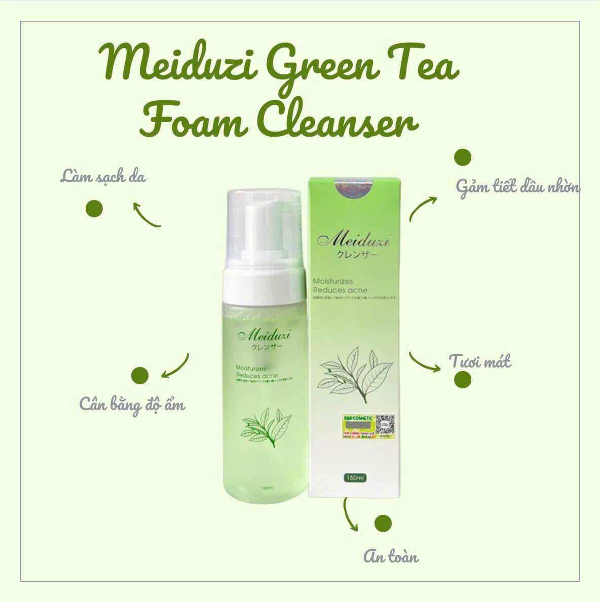 Sữa Rửa Mặt Tạo Bọt Trà Xanh