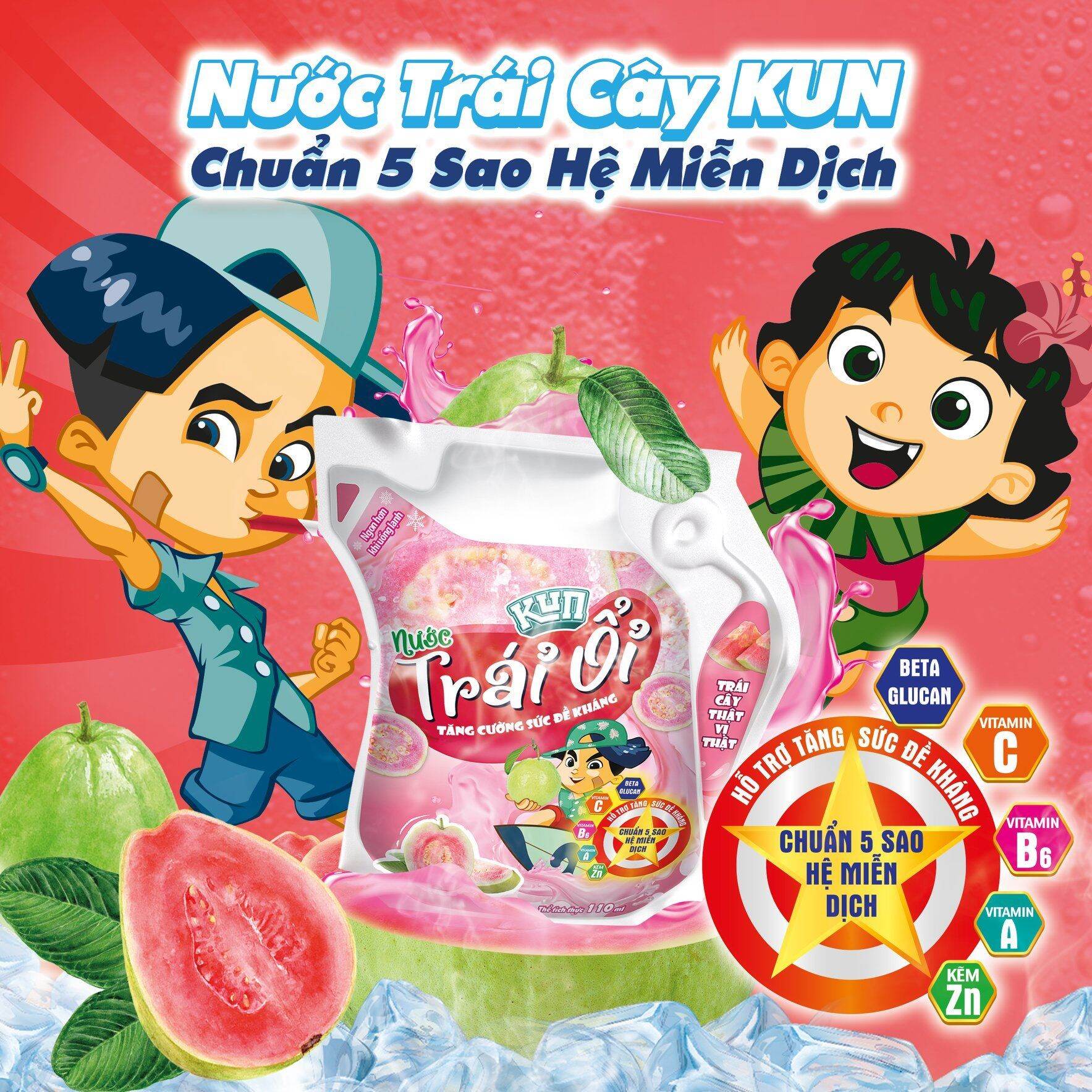 Thùng 24 túi sữa Kun Siêu Phàm 110ml đủ vị