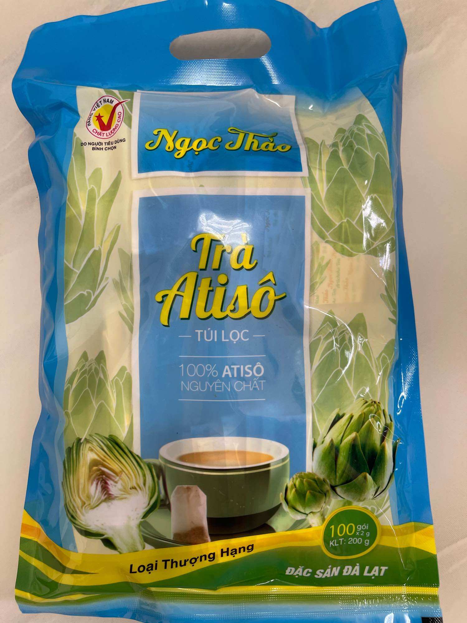 Trà Atiso Túi Lọc Ngọc Thảo 100 túi lọc