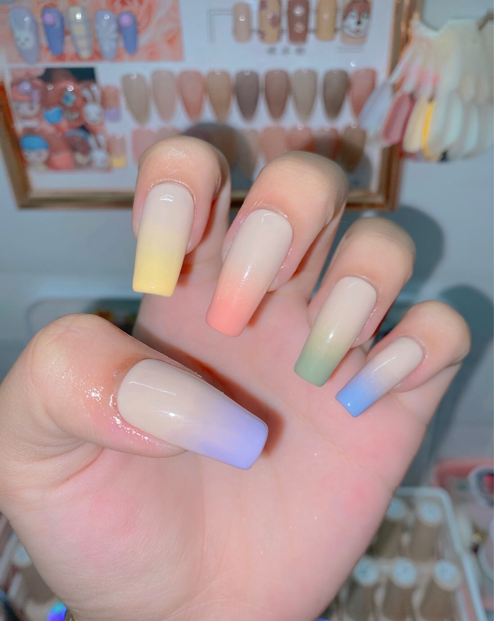 Nailbox thiết kế- mẫu nail ombre[JUNNail]