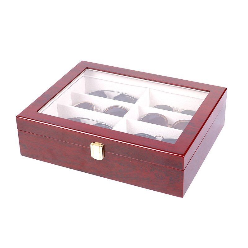 [HCM]Hộp gỗ đựng mắt kính nhiều ngăn - Hộp đựng mắt kính 8 ngăn