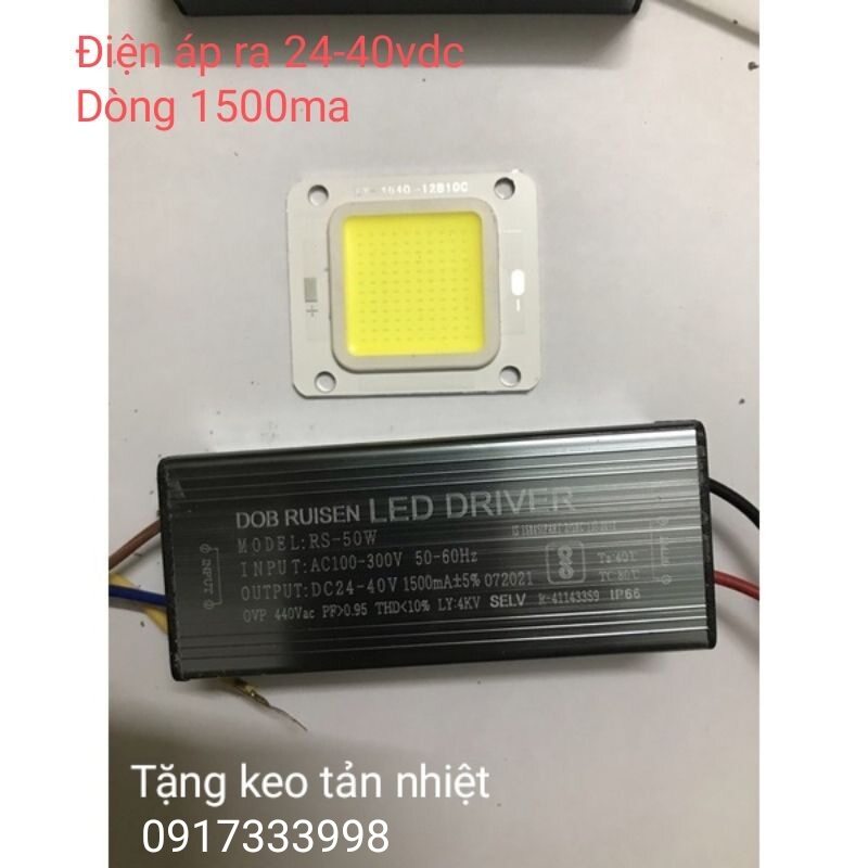 Nguồn hoặc led 50w,chống sét 4kv, tặng keo tản nhiệt cho led