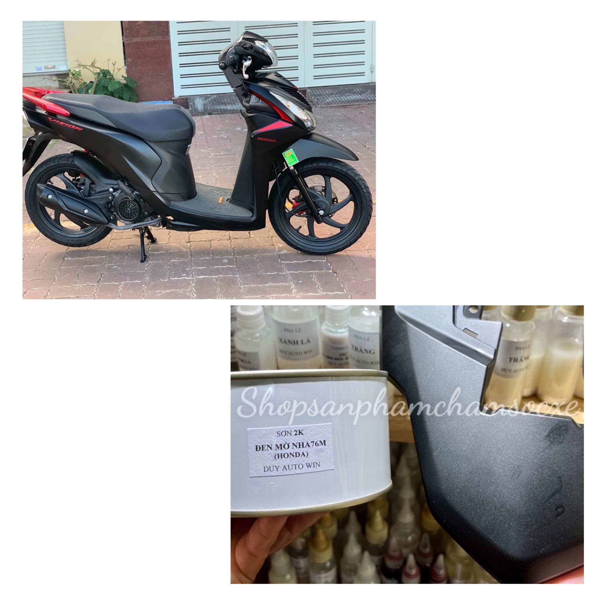 Đen mờ NHA76M Honda Vision 2020 - Sơn 2k