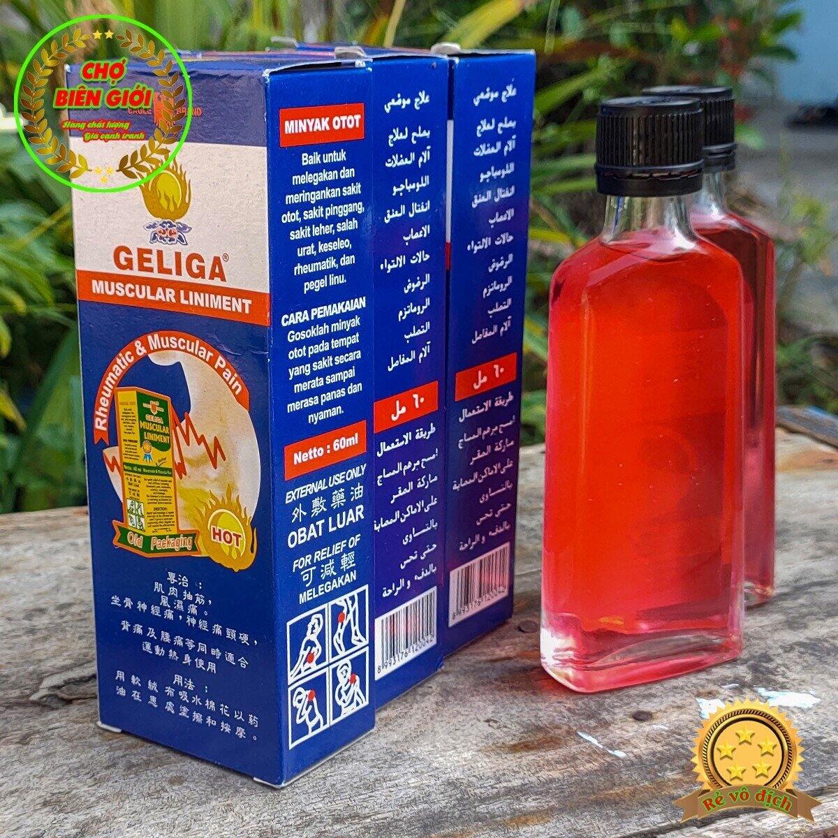 (Mẫu mới) Dầu Cù Là Lửa Dạng Nước Geliga Muscula Liniment Dung Tích 60 ml